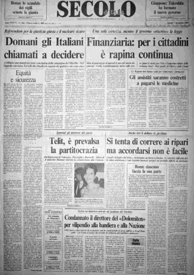 sabato 7 novembre 1987