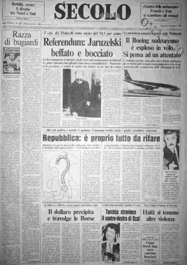 martedì 1 dicembre 1987