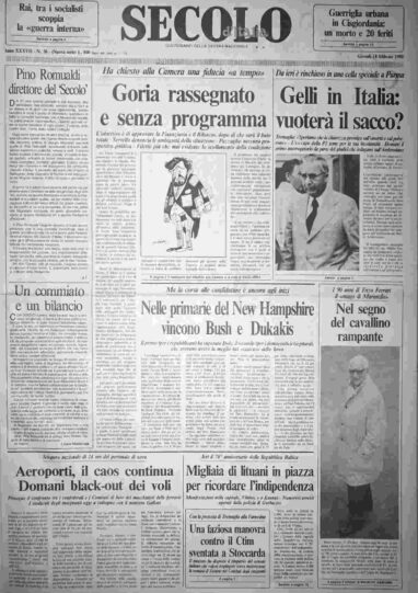 giovedì 18 febbraio 1988