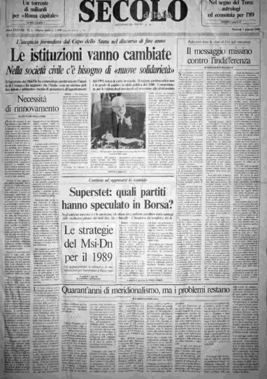 martedì 3 gennaio 1989