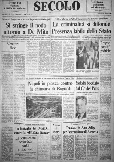 mercoledì 11 gennaio 1989