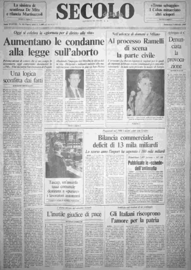 domenica 5 febbraio 1989