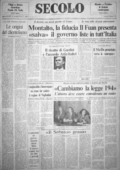 giovedì 9 febbraio 1989