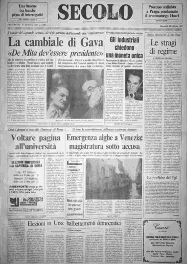 mercoledì 22 febbraio 1989