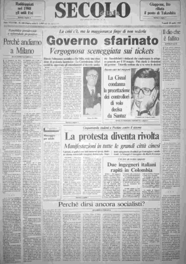 venerdì 28 aprile 1989