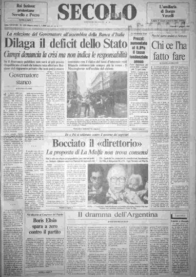 giovedì 1 giugno 1989