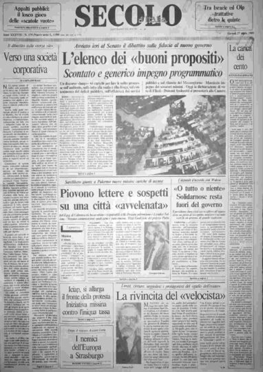 giovedì 27 luglio 1989