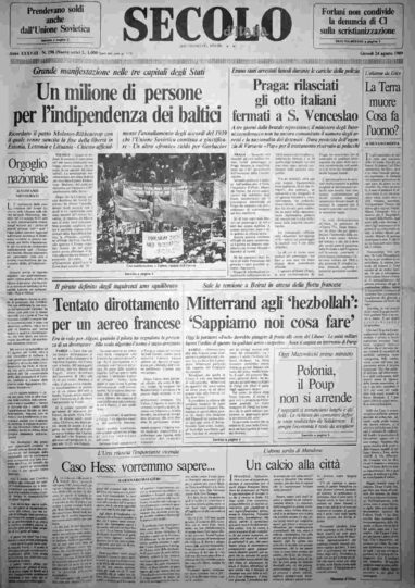 giovedì 24 agosto 1989