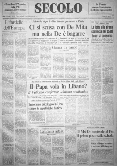 sabato 26 agosto 1989