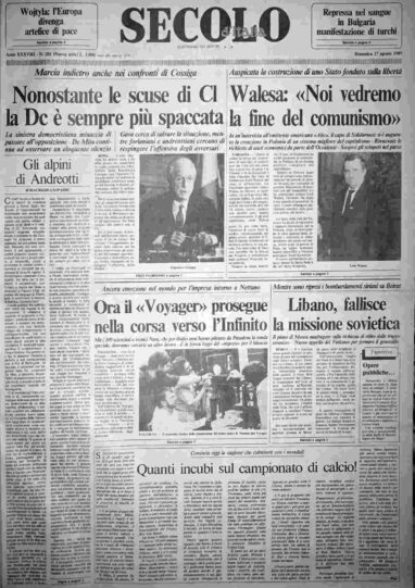 domenica 27 agosto 1989