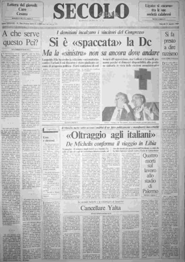 giovedì 31 agosto 1989