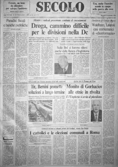 mercoledì 20 settembre 1989