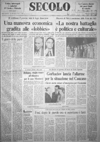 martedì 26 settembre 1989