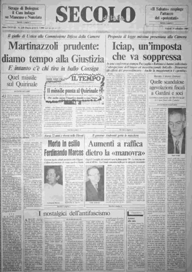 venerdì 29 settembre 1989