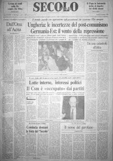 martedì 10 ottobre 1989