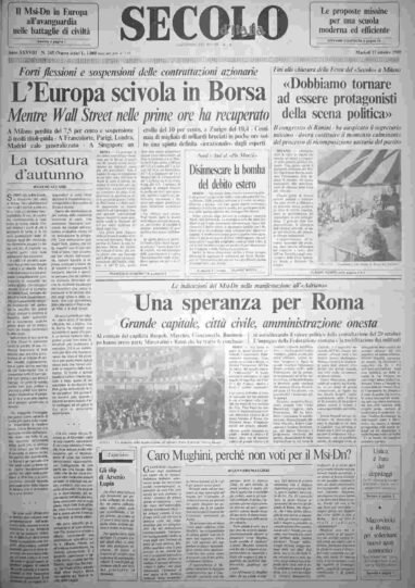 martedì 17 ottobre 1989
