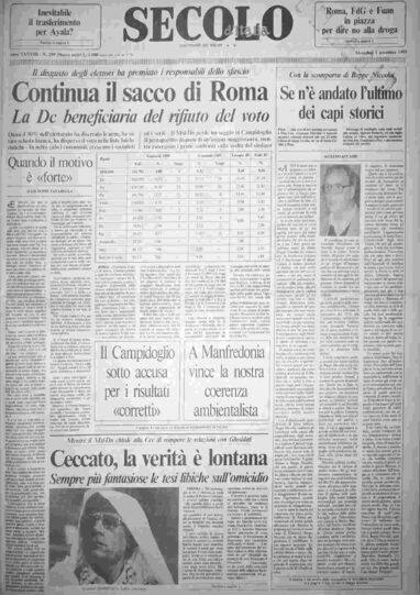 mercoledì 1 novembre 1989