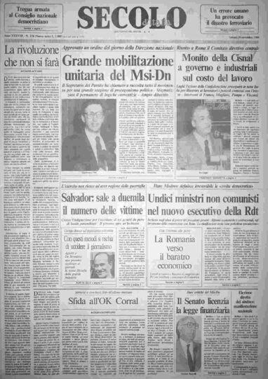 sabato 18 novembre 1989