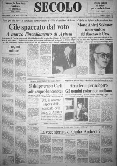 sabato 16 dicembre 1989