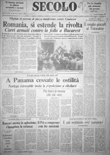 venerdì 22 dicembre 1989