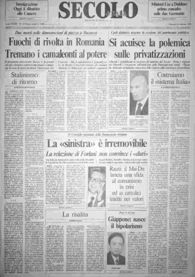 martedì 20 febbraio 1990