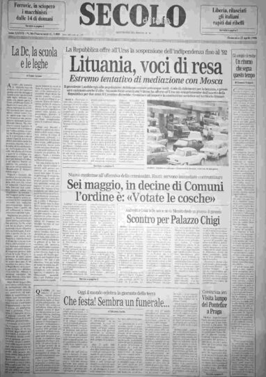 domenica 22 aprile 1990