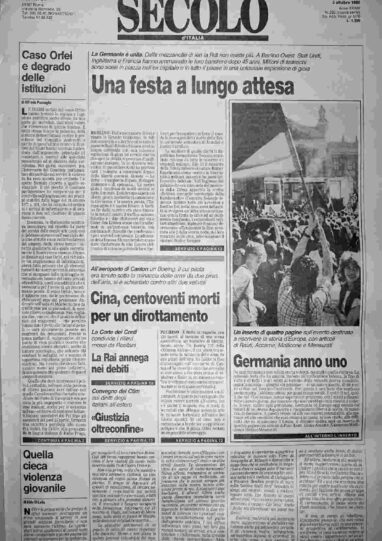 mercoledì 3 ottobre 1990