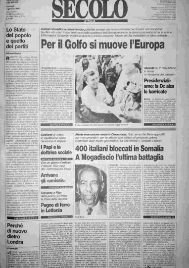 giovedì 3 gennaio 1991