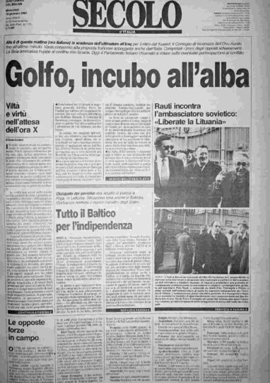 mercoledì 16 gennaio 1991