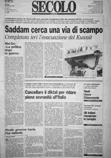 giovedì 28 febbraio 1991
