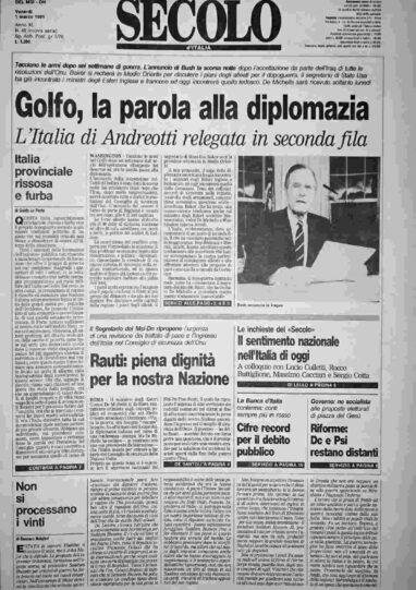 venerdì 1 marzo 1991