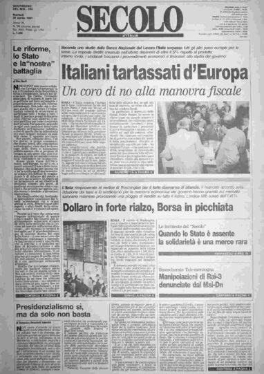 martedì 30 aprile 1991
