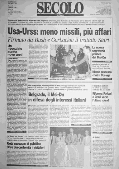 giovedì 1 agosto 1991