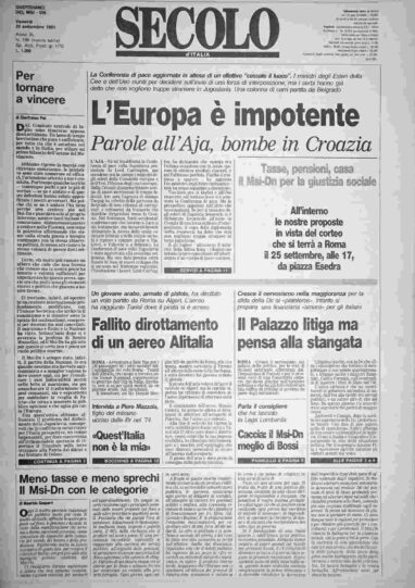 venerdì 20 settembre 1991