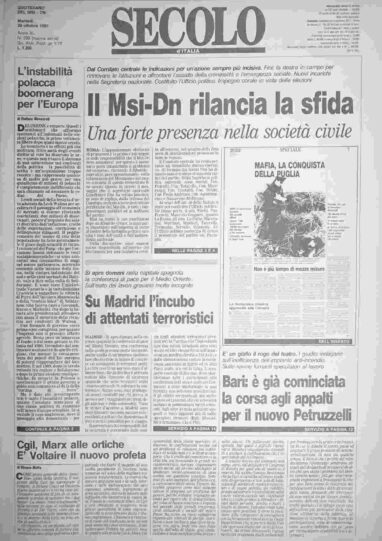 martedì 29 ottobre 1991