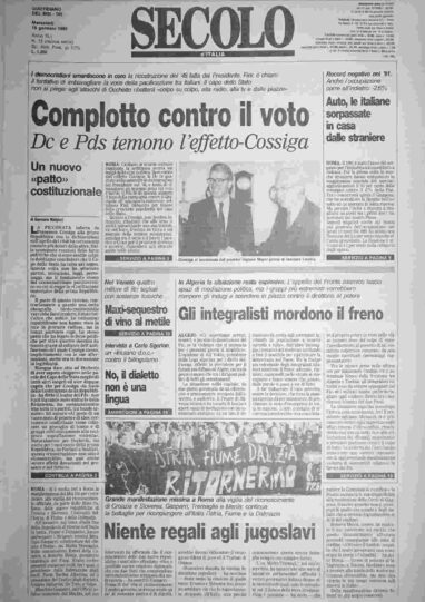 mercoledì 15 gennaio 1992