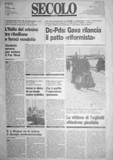 martedì 11 febbraio 1992