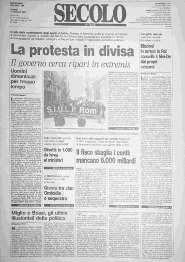 martedì 18 febbraio 1992