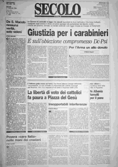 giovedì 27 febbraio 1992