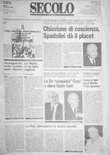 sabato 29 febbraio 1992