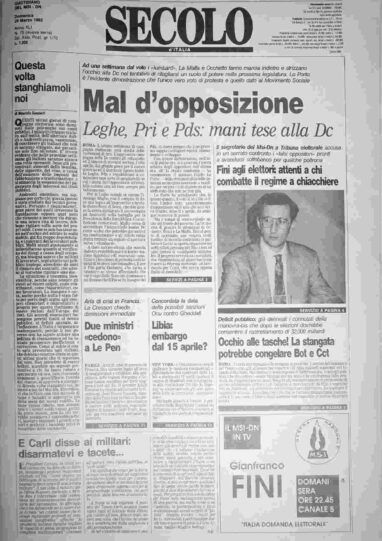 domenica 29 marzo 1992