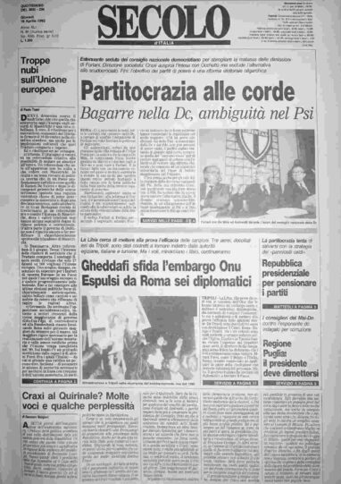 giovedì 16 aprile 1992