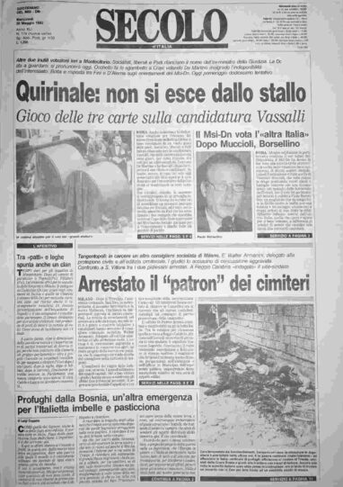 mercoledì 20 maggio 1992