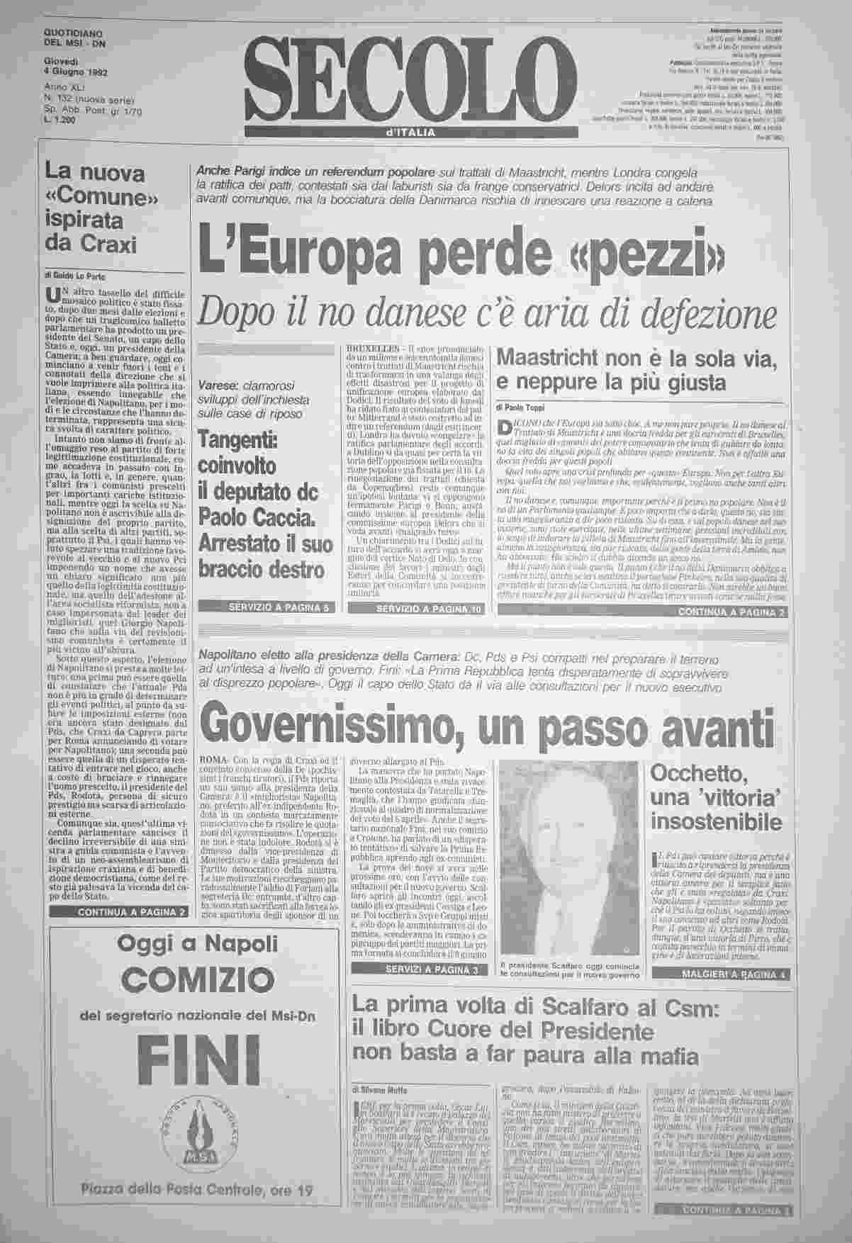 giovedì 4 giugno 1992