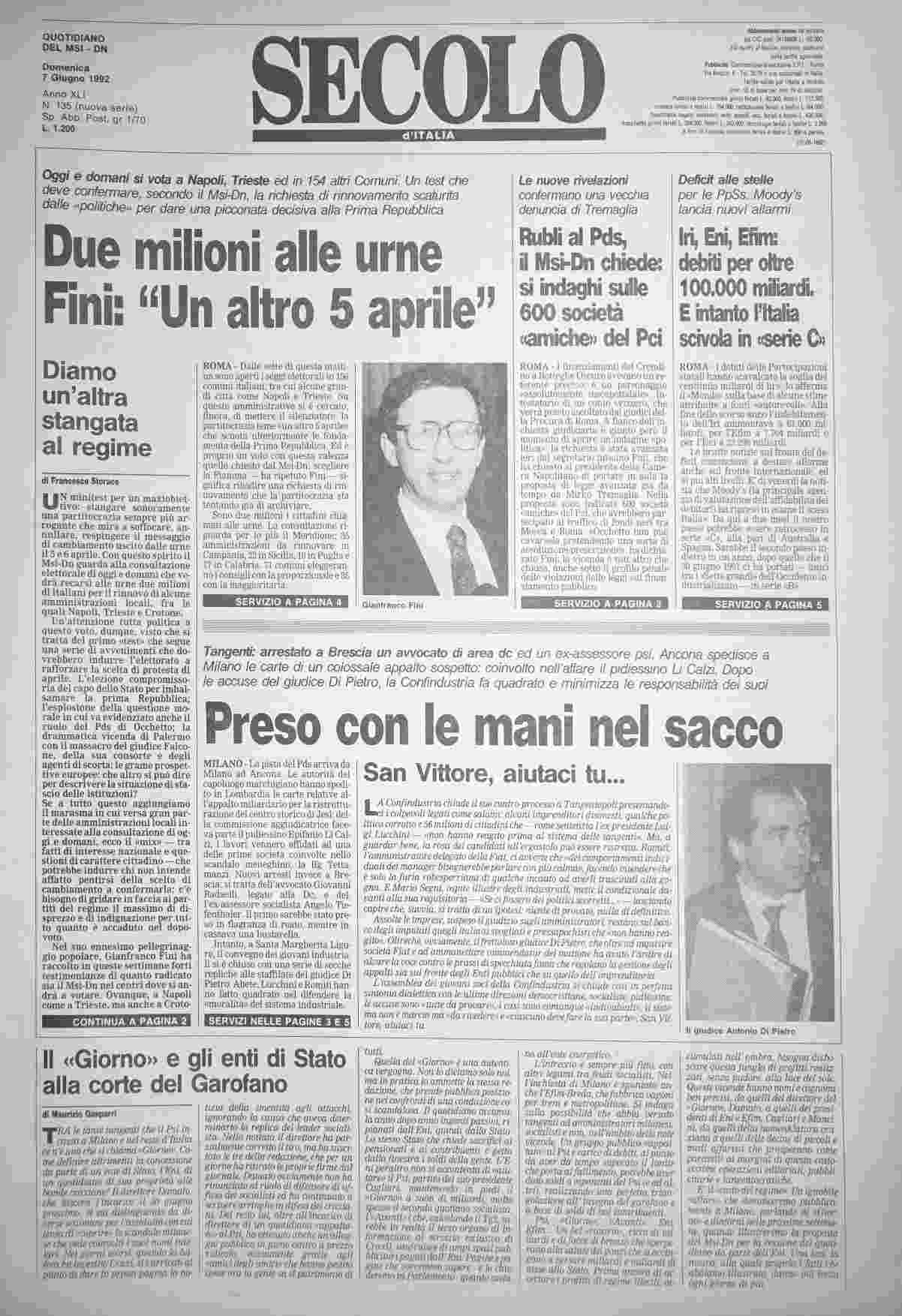 domenica 7 giugno 1992