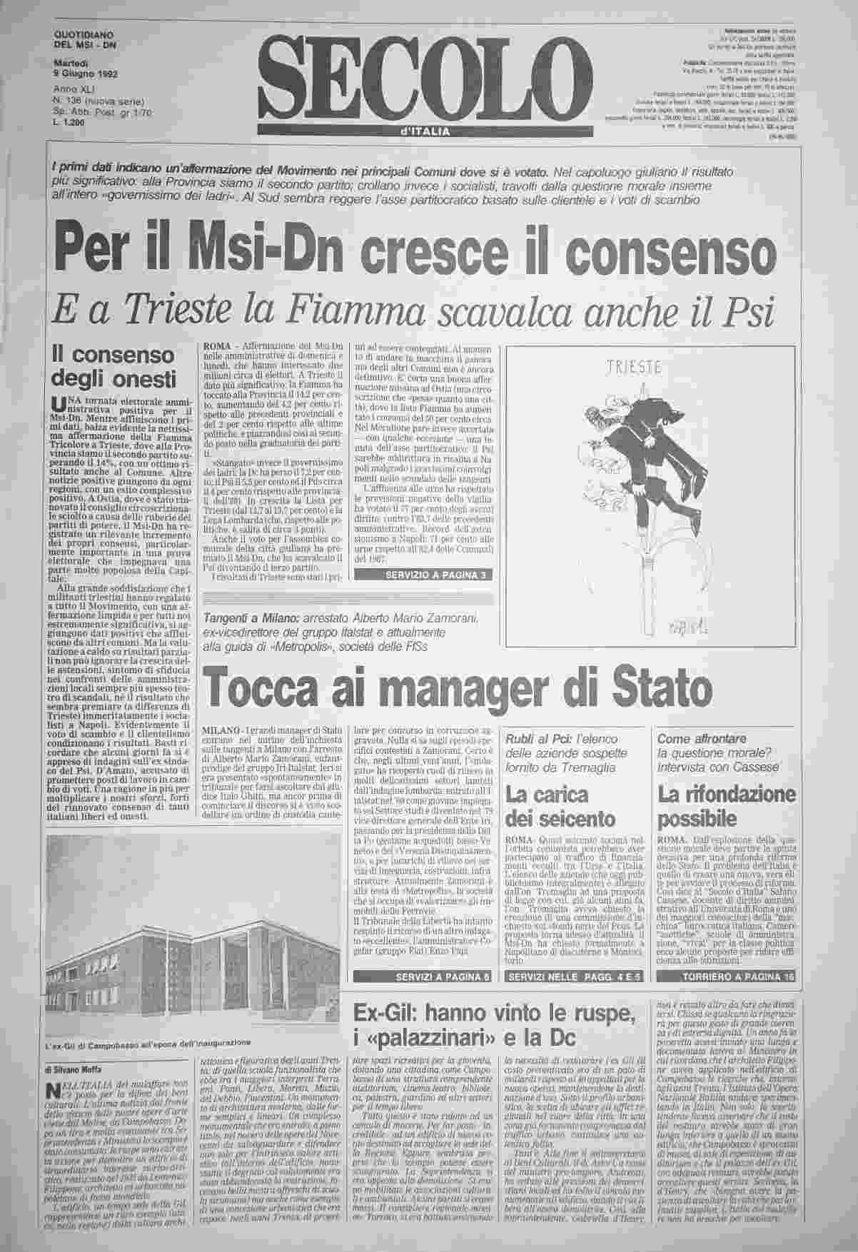 martedì 9 giugno 1992