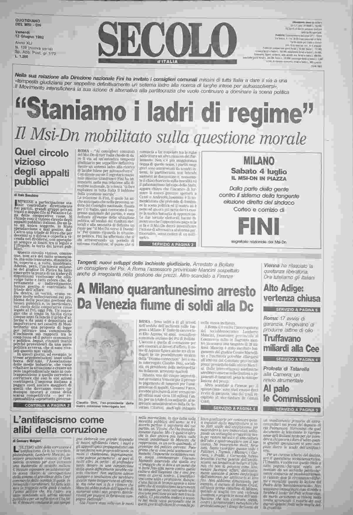 venerdì 12 giugno 1992