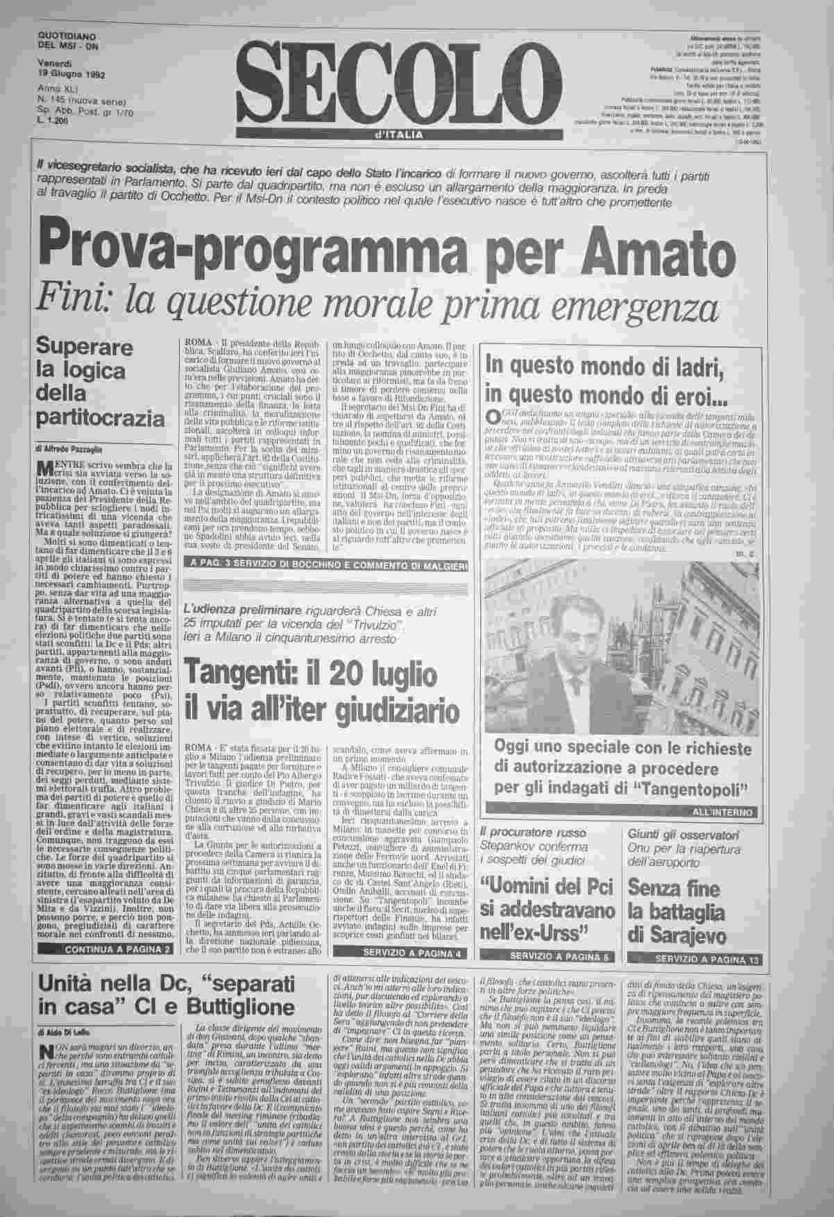 venerdì 19 giugno 1992