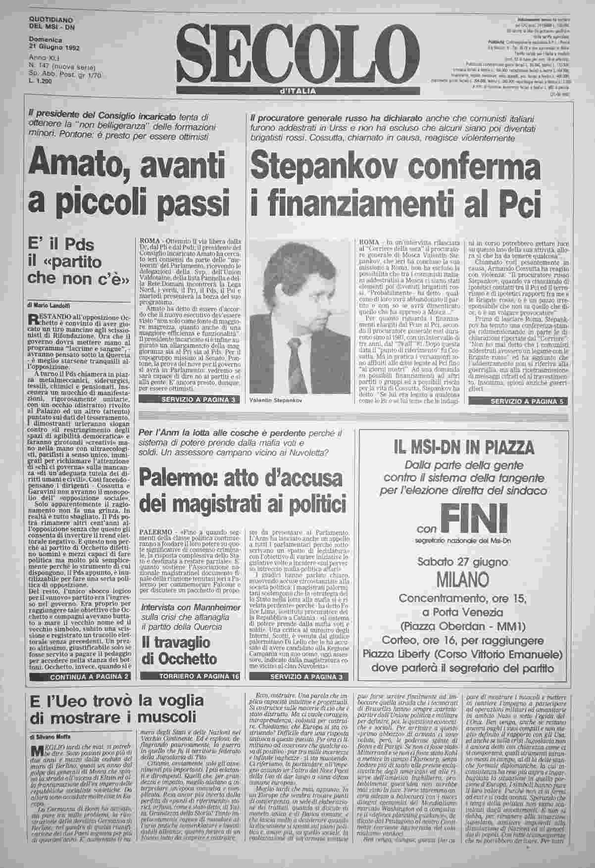 domenica 21 giugno 1992