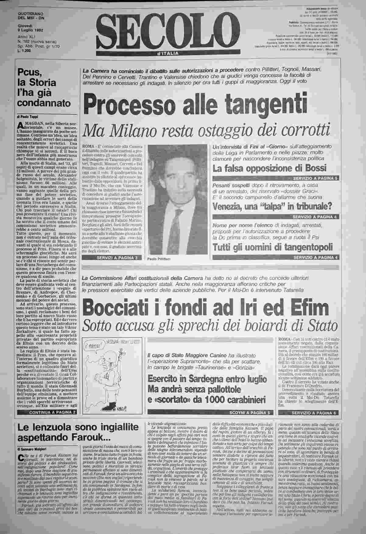 giovedì 9 luglio 1992